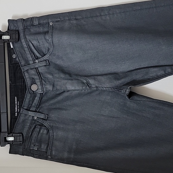 Ag Adriano Goldschmied Size 27R "The Farrah" Coated Jean in Gray, Excellent Cond - Picture 2 of 12